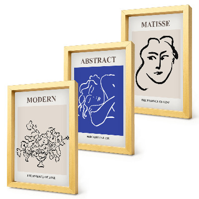 Keretezett triptichon Henri Matisse modern és absztrakt stílusában készült plakátok