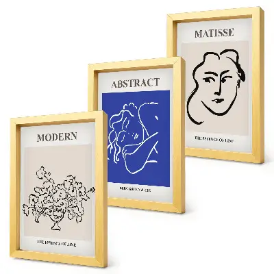 Keretezett triptichon Henri Matisse stílusú modern absztrakt plakátok