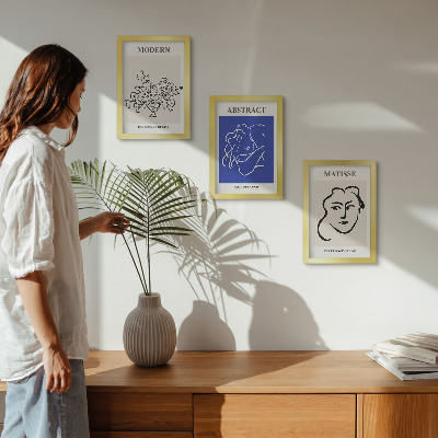 Keretezett triptichon Henri Matisse modern és absztrakt stílusában készült plakátok