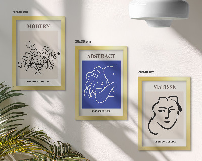 Keretezett triptichon Henri Matisse modern és absztrakt stílusában készült plakátok
