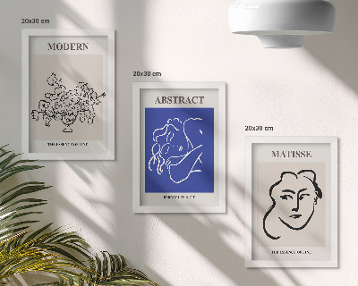 Keretezett triptichon Henri Matisse modern és absztrakt stílusában készült plakátok