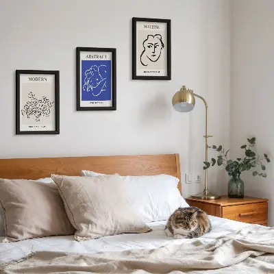 Keretezett triptichon Henri Matisse stílusú modern absztrakt plakátok
