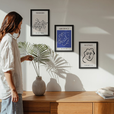 Keretezett triptichon Henri Matisse modern és absztrakt stílusában készült plakátok