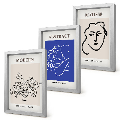 Keretezett triptichon Henri Matisse modern és absztrakt stílusában készült plakátok