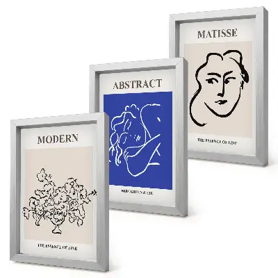 Keretezett triptichon Henri Matisse stílusú modern absztrakt plakátok