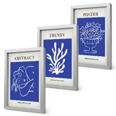 Henri Matisse stílusos kék poszterszett modern keretezett kivitelben