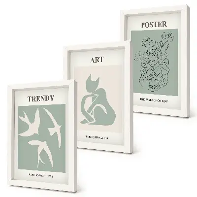 Keretezett Henri Matisse triptichon stílusos illusztrációk