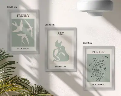 Keretezett Henri Matisse triptichon stílusos illusztrációk