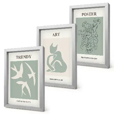 Keretezett Henri Matisse triptichon stílusos illusztrációk