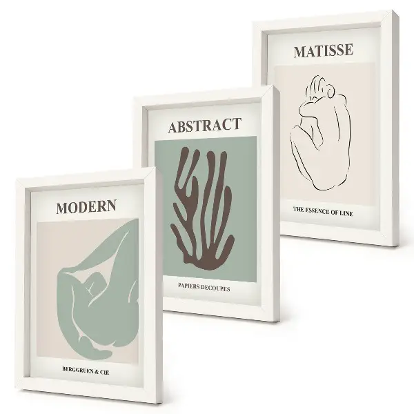 Modern keretezett képszett stílusos absztrakt Henri Matisse festményekkel