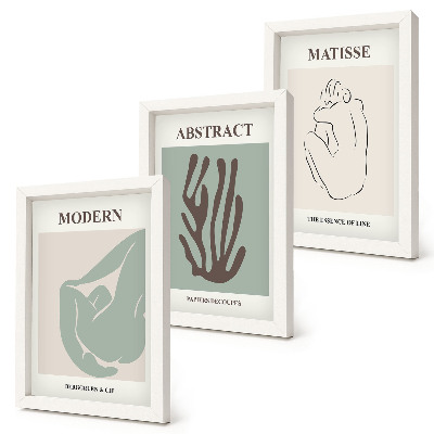 Modern keretezett kép szett Stílusos festmények absztrakt motívumokkal Henri Matisse-től