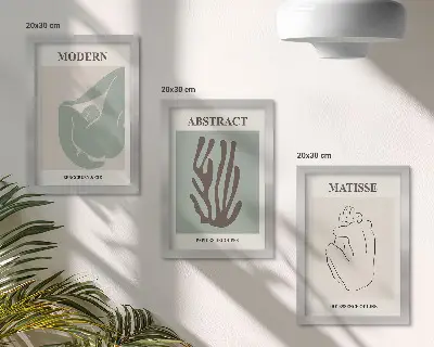 Modern keretezett képszett stílusos absztrakt Henri Matisse festményekkel