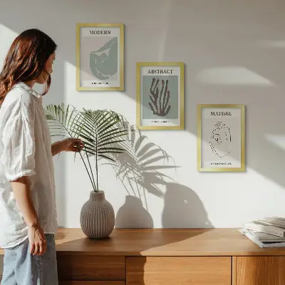 Modern keretezett képszett stílusos absztrakt Henri Matisse festményekkel