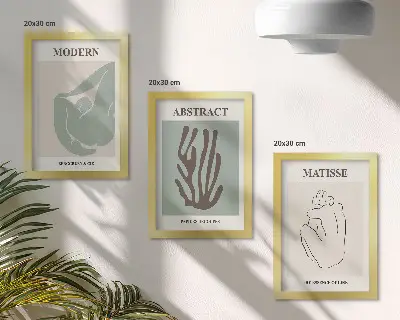 Modern keretezett képszett stílusos absztrakt Henri Matisse festményekkel