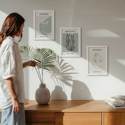 Modern keretezett képszett stílusos absztrakt Henri Matisse festményekkel