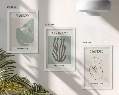 Modern keretezett képszett stílusos absztrakt Henri Matisse festményekkel