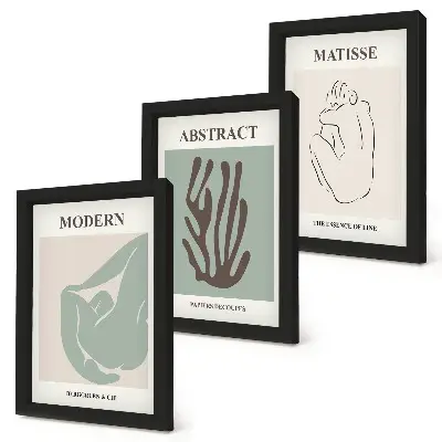 Modern keretezett képszett stílusos absztrakt Henri Matisse festményekkel