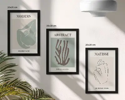 Modern keretezett képszett stílusos absztrakt Henri Matisse festményekkel