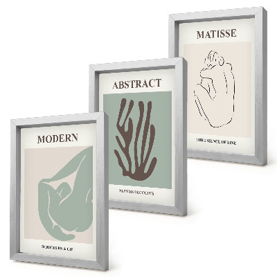 Modern keretezett kép szett Stílusos festmények absztrakt motívumokkal Henri Matisse-től