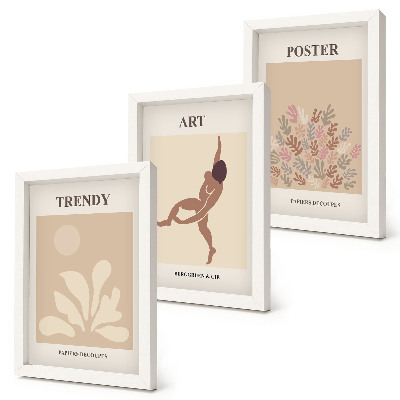Modern keretezett kép szett Absztrakt formák és alakok Henri Matisse-től