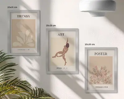 Absztrakt formák és alakok Henri Matisse stílusában modern keretezett képszett