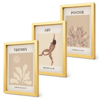 Absztrakt formák és alakok Henri Matisse stílusában modern keretezett képszett
