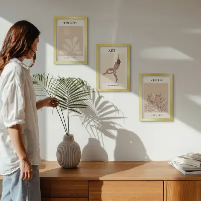 Absztrakt formák és alakok Henri Matisse stílusában modern keretezett képszett