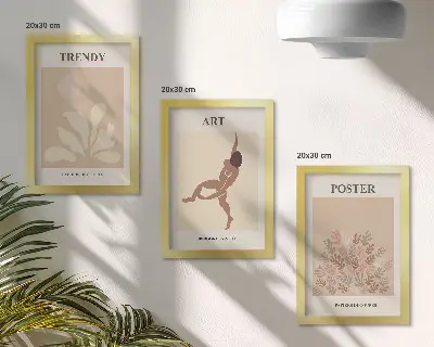 Absztrakt formák és alakok Henri Matisse stílusában modern keretezett képszett