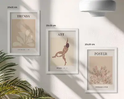 Absztrakt formák és alakok Henri Matisse stílusában modern keretezett képszett