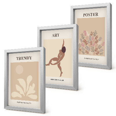 Modern keretezett kép szett Absztrakt formák és alakok Henri Matisse-től