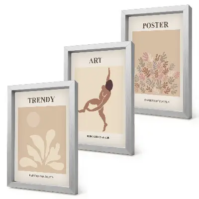 Absztrakt formák és alakok Henri Matisse stílusában modern keretezett képszett