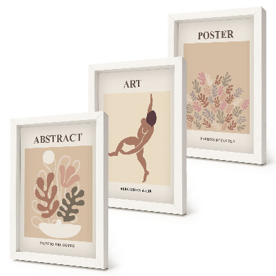 Keretezett triptichon Henri Matisse stílusos absztrakt kompozíciói