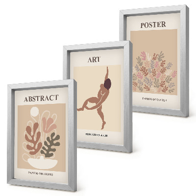 Keretezett triptichon Henri Matisse stílusos absztrakt kompozíciói