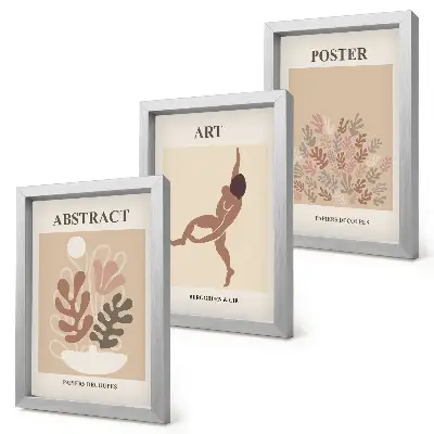 Keretezett triptichon Henri Matisse stílusú absztrakt kompozíciókkal