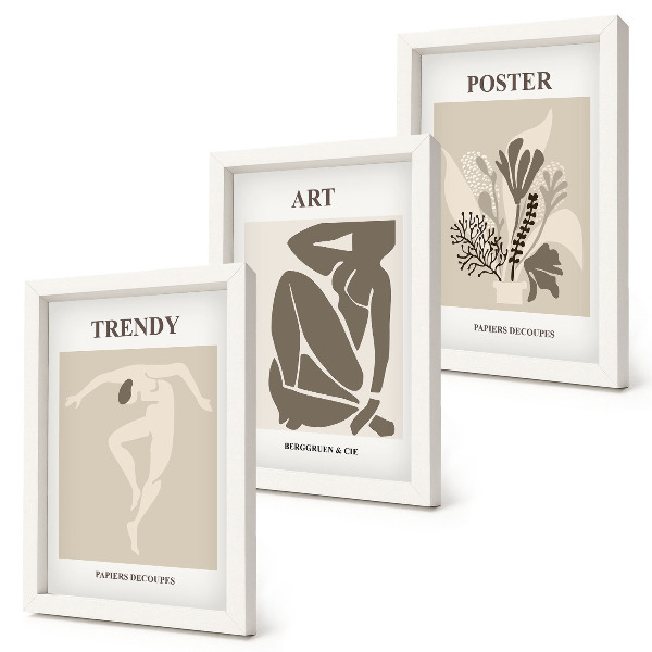 Keretezett triptichon Emberalakok növényekkel, Henri Matisse