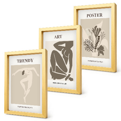 Keretezett triptichon Emberalakok növényekkel, Henri Matisse