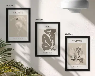 Keretezett triptichon Henri Matisse Emberalakok növényekkel című alkotása