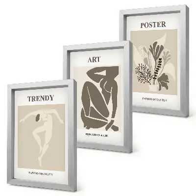 Keretezett triptichon Henri Matisse Emberalakok növényekkel című alkotása
