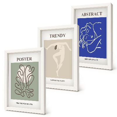 Modern keretezett kép szett Henri Matisse pasztell illusztrációk