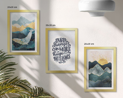 Modern keretezett kép szett Absztrakt hegyi tájak inspiráló felirat