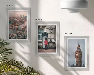 Modern keretezett kép szett londoni látkép a híddal és a Big Bennel