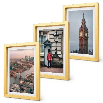 Modern keretezett kép szett londoni látkép a híddal és a Big Bennel