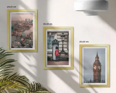 Modern keretezett kép szett londoni látkép a híddal és a Big Bennel