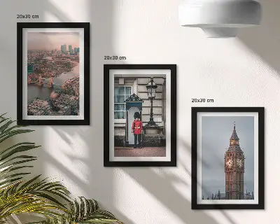 Modern keretezett kép szett londoni látkép a híddal és a Big Bennel