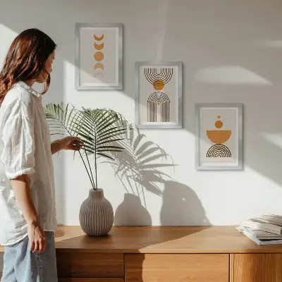 Modern keretezett képszett bohém minimalista dekoratív kialakítással