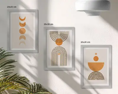 Modern keretezett képszett bohém minimalista dekoratív kialakítással