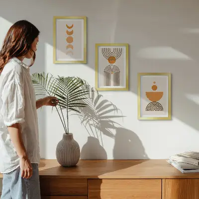 Modern keretezett képszett bohém minimalista dekoratív kialakítással