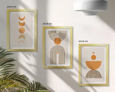 Modern keretezett képszett bohém minimalista dekoratív kialakítással