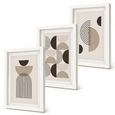 Modern keretezett képszett absztrakt geometrikus minimalista mintákkal