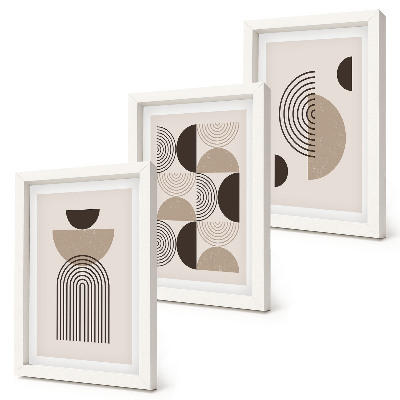 Modern keretezett kép szett Absztrakt geometrikus minták minimalizmus
